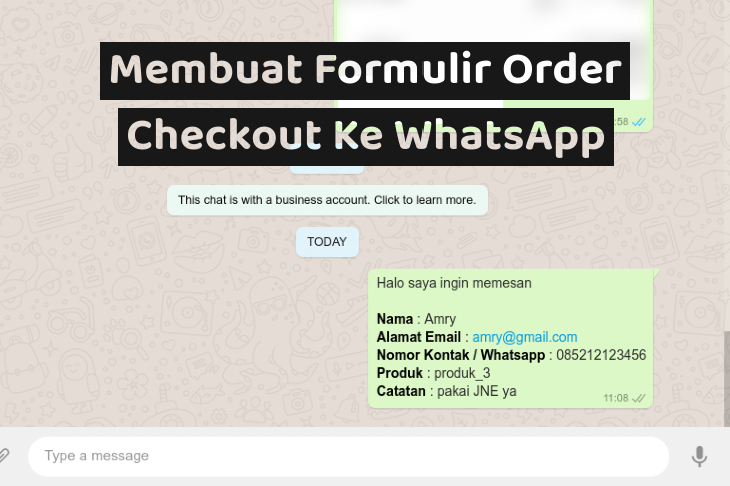 Source Code Membuat Formulir Order Checkout Ke WhatsApp